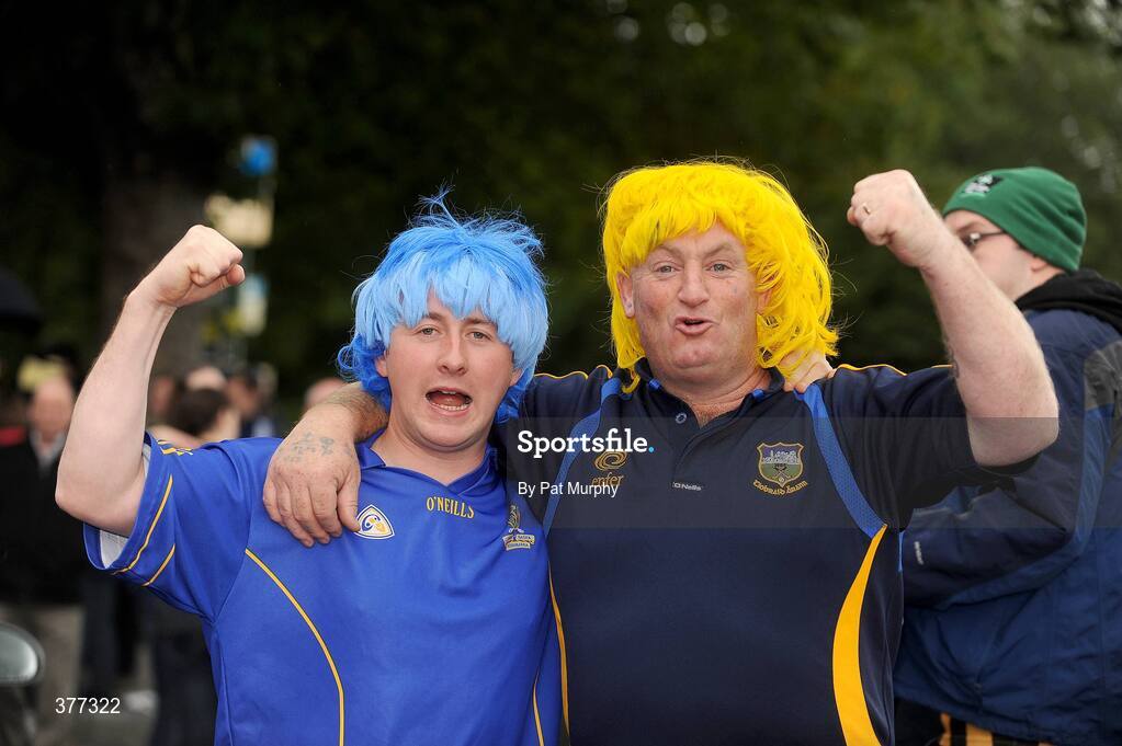 6 September 2009; Tipperary supporters David Ryan and Ger Roache, right, from Templemore, Co. Tipperary. GAA Hurling All-Ireland Senior Championship Final, Kilkenny v Tipperary, Croke Park, Dublin. Picture credit: Pat Murphy / SPORTSFILE