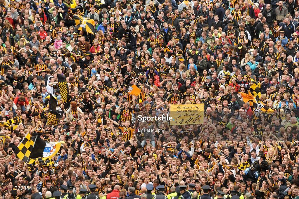 6 September 2009; Kilkenny supporters celebrate on the pitch after the game. GAA Hurling All-Ireland Senior Championship Final, Kilkenny v Tipperary, Croke Park, Dublin. Picture credit: Pat Murphy / SPORTSFILE
