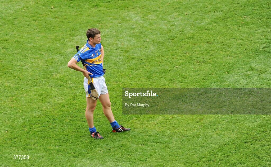6 September 2009; Paul Curran, Tipperary, shows his disappointment after the final whistle. GAA Hurling All-Ireland Senior Championship Final, Kilkenny v Tipperary, Croke Park, Dublin. Picture credit: Pat Murphy / SPORTSFILE