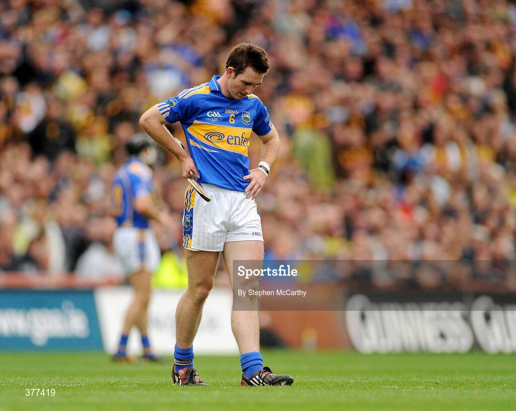 6 September 2009; A dejected Conor O'Mahony, Tipperary, late in the game. GAA Hurling All-Ireland Senior Championship Final, Kilkenny v Tipperary, Croke Park, Dublin. Picture credit: Stephen McCarthy / SPORTSFILE