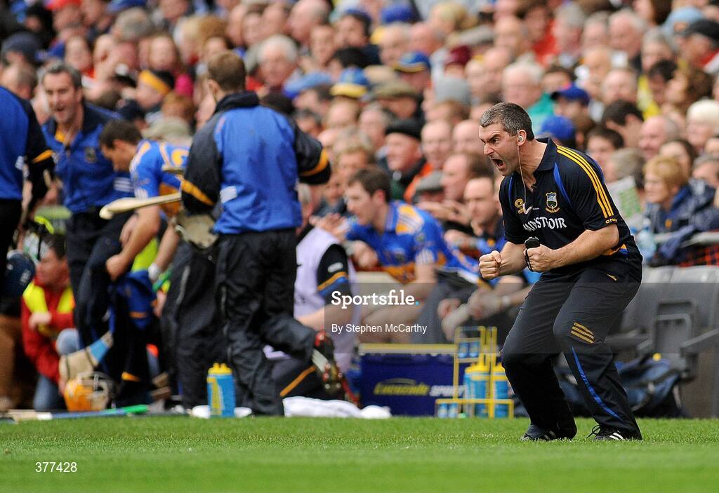 6 September 2009; Tipperary manager Liam Sheedy reacts during the game. GAA Hurling All-Ireland Senior Championship Final, Kilkenny v Tipperary, Croke Park, Dublin. Picture credit: Stephen McCarthy / SPORTSFILE