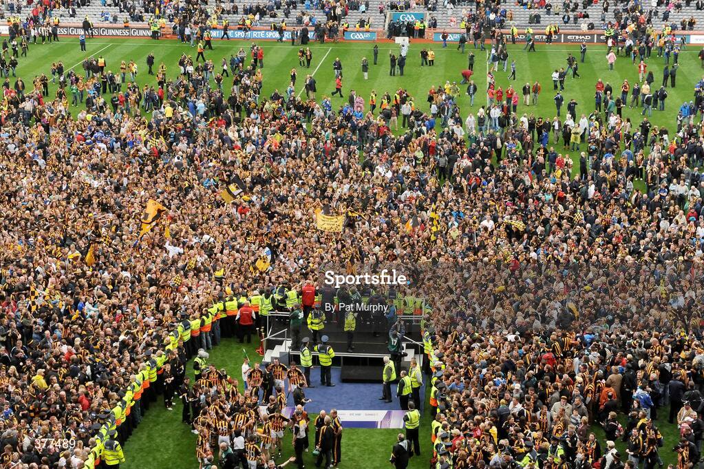 6 September 2009; Kilkenny supporters celebrate on the pitch after the game. GAA Hurling All-Ireland Senior Championship Final, Kilkenny v Tipperary, Croke Park, Dublin. Picture credit: Pat Murphy / SPORTSFILE