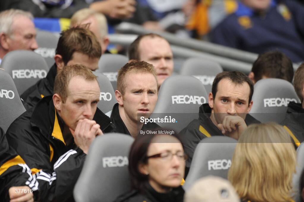 6 September 2009; Kilkenny's James 'Cha' Fitzpatrick watches from the substitutes bench. GAA Hurling All-Ireland Senior Championship Final, Kilkenny v Tipperary, Croke Park, Dublin. Picture credit: Oliver McVeigh / SPORTSFILE