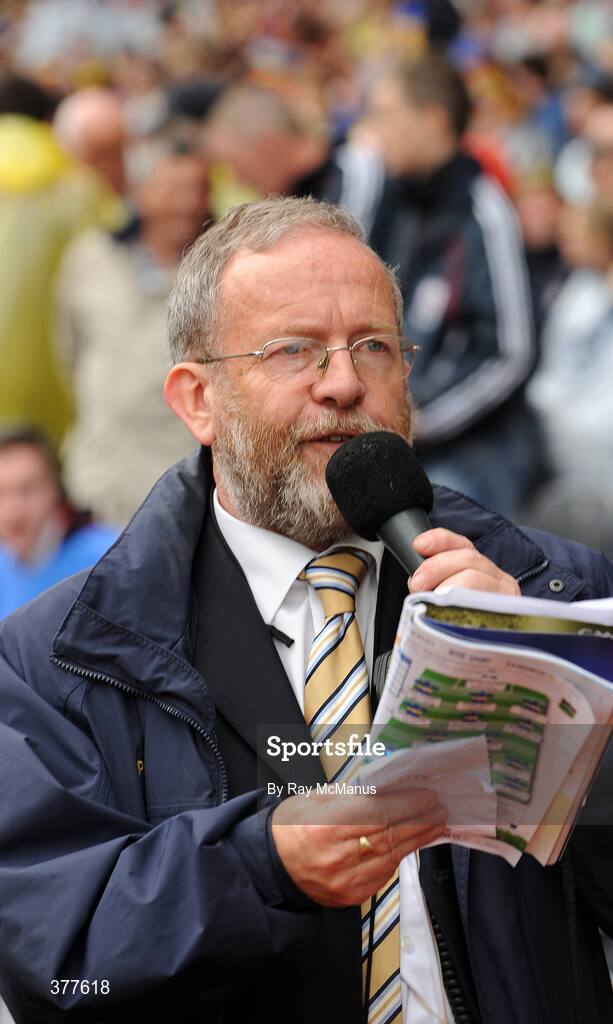6 September 2009; Stadium announcer Jerry Grogan.  GAA Hurling All-Ireland Senior Championship Final, Kilkenny v Tipperary, Croke Park, Dublin. Picture credit: Ray McManus / SPORTSFILE