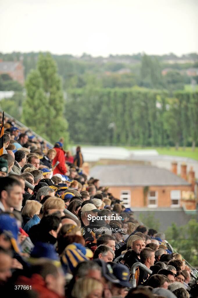 6 September 2009; Supporters watch on from the upper deck of the Hogan Stand. GAA Hurling All-Ireland Senior Championship Final, Kilkenny v Tipperary, Croke Park, Dublin. Picture credit: Stephen McCarthy / SPORTSFILE