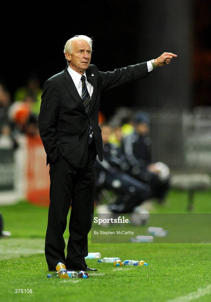 8 September 2009; Republic of Ireland manager Giovanni Trapattoni during the game. International Friendly, Republic of Ireland v South Africa, Thomond Park, Limerick. Picture credit: Stephen McCarthy / SPORTSFILE