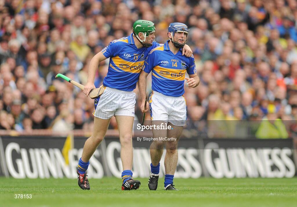 6 September 2009; Noel McGrath, left, and Eoin Kelly, Tipperary. GAA Hurling All-Ireland Senior Championship Final, Kilkenny v Tipperary, Croke Park, Dublin. Picture credit: Stephen McCarthy / SPORTSFILE