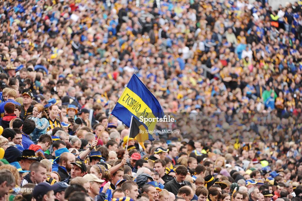 6 September 2009; Supporters on Hill 16 during the game. GAA Hurling All-Ireland Senior Championship Final, Kilkenny v Tipperary, Croke Park, Dublin. Picture credit: Stephen McCarthy / SPORTSFILE