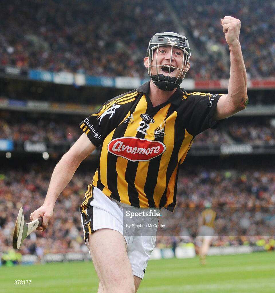 6 September 2009; Martin Comerford, Kilkenny, celebrates after scoring his side's second goal. GAA Hurling All-Ireland Senior Championship Final, Kilkenny v Tipperary, Croke Park, Dublin. Picture credit: Stephen McCarthy / SPORTSFILE