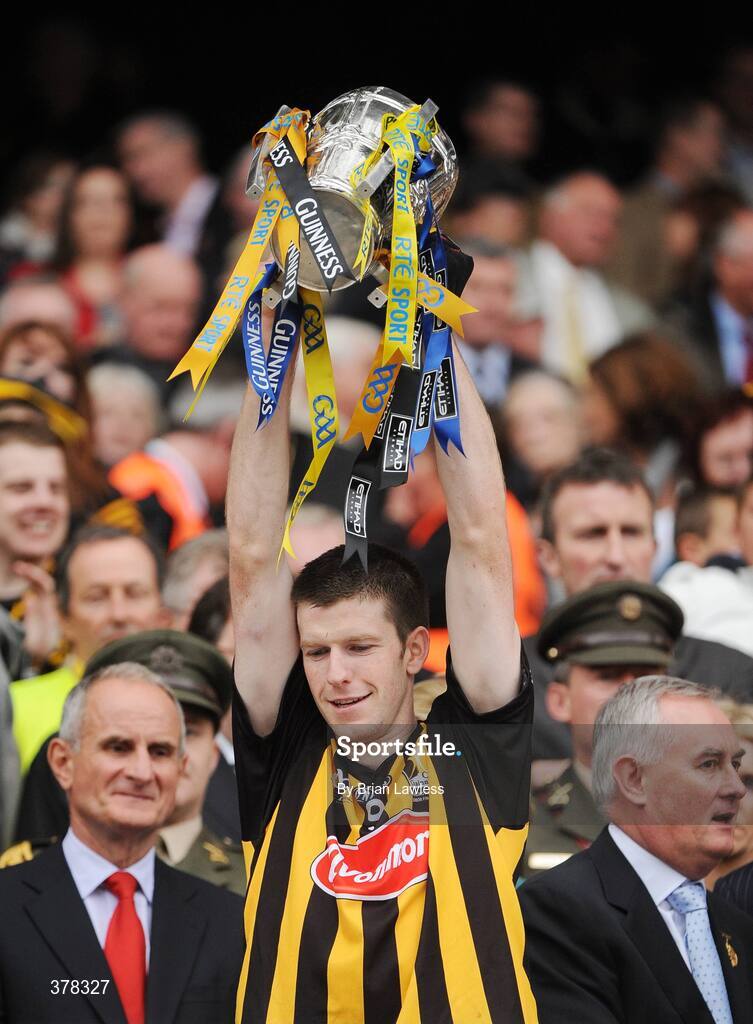 6 September 2009; Kilkenny's, Michael Rice, lifts the Liam MacCarthy cup. GAA Hurling All-Ireland Senior Championship Final, Kilkenny v Tipperary, Croke Park, Dublin. Picture credit: Brian Lawless / SPORTSFILE
