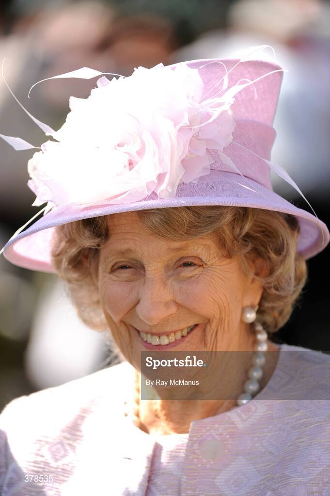 12 September 2009; Mrs Jacqueline O'Brien before the The Vincent O'Brien National Stakes sponsored by ladbrokes.com. The Curragh Racecourse, Co. Kildare. Picture credit: Ray McManus / SPORTSFILE