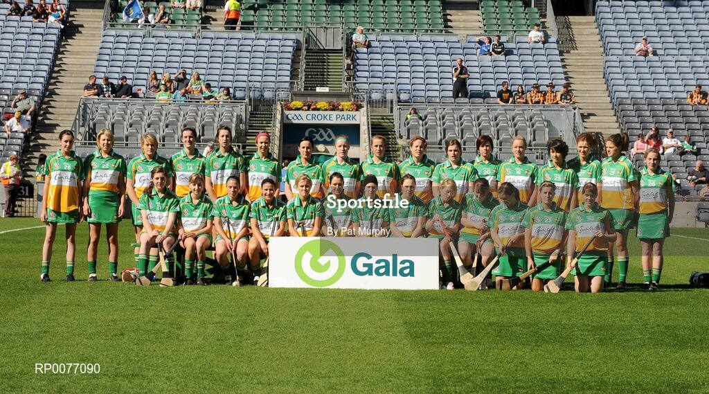 13 September 2009; The Offaly team before the Gala All-Ireland Junior Camogie Championship Finals. Croke Park, Dublin. Picture credit: Pat Murphy / SPORTSFILE