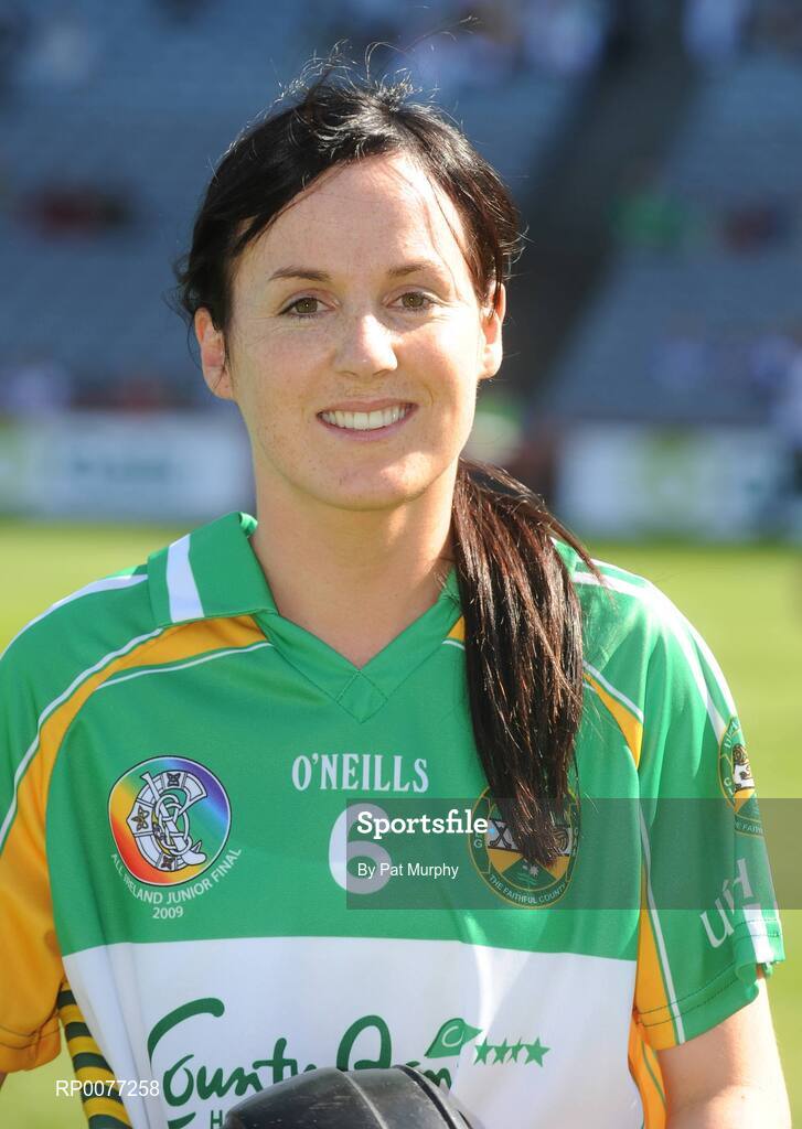 13 September 2009; Offaly captain Marion Crean before the Gala All-Ireland Junior Camogie Championship Final. Offaly v Waterford. Croke Park, Dublin. Picture credit: Pat Murphy / SPORTSFILE