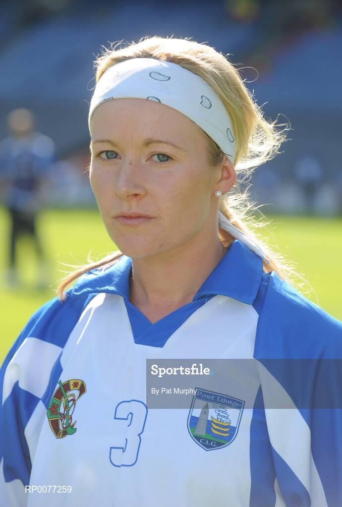 13 September 2009; Waterford captain Sally O'Grady before the Gala All-Ireland Junior Camogie Championship Final. Offaly v Waterford. Croke Park, Dublin. Picture credit: Pat Murphy / SPORTSFILE