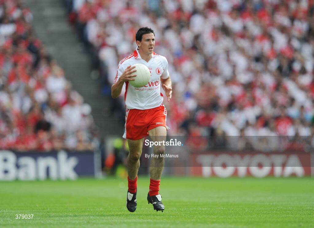 23 August 2009; P.J. Quinn, Tyrone. GAA Football All-Ireland Senior Championship Semi-Final, Tyrone v Cork, Croke Park, Dublin. Picture credit: Ray McManus / SPORTSFILE