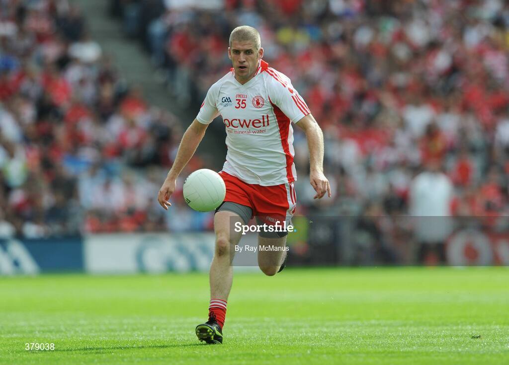 23 August 2009; Kevin Hughes, Tyrone. GAA Football All-Ireland Senior Championship Semi-Final, Tyrone v Cork, Croke Park, Dublin. Picture credit: Ray McManus / SPORTSFILE