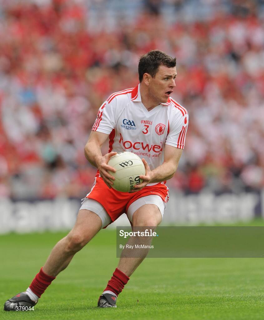 23 August 2009; Conor Gormley, Tyrone. GAA Football All-Ireland Senior Championship Semi-Final, Tyrone v Cork, Croke Park, Dublin. Picture credit: Ray McManus / SPORTSFILE