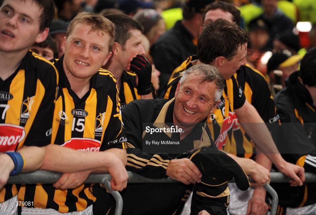 6 September 2009; 'Rackard' Cody, right, watches the presentation.  GAA Hurling All-Ireland Senior Championship Final, Kilkenny v Tipperary, Croke Park, Dublin. Picture credit: Ray McManus / SPORTSFILE