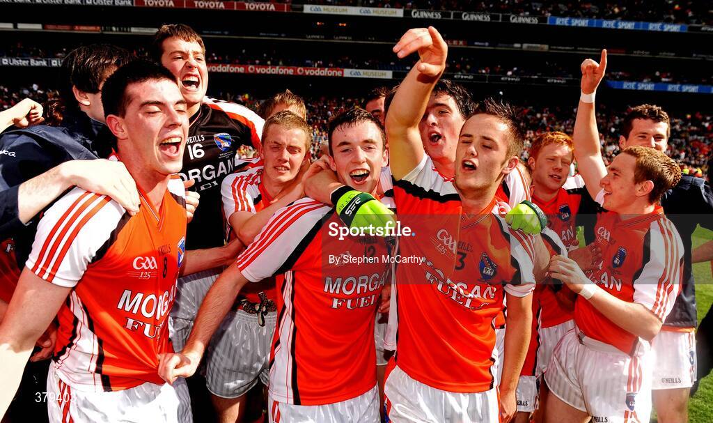 20 September 2009; Armagh players celebrate their side's victory. ESB GAA Football All-Ireland Minor Championship Final, Armagh v Mayo, Croke Park, Dublin. Picture credit: Stephen McCarthy / SPORTSFILE