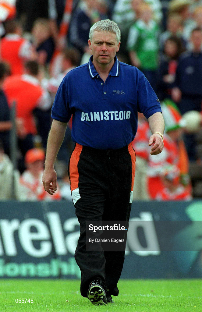 25 June 2000; Armagh joint manager Brian McAlinden during the Bank of Ireland Ulster Senior Football Championship Semi-Final match between Armagh and Fermanagh at St Tiernach's Park in Clones, Monaghan. Photo by Damien Eagers/Sportsfile