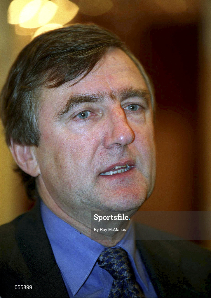 30 January 2001; Irish Rugby Football Union media consultant John Redmond in attendance at the Association of Sports Journalists in Ireland AGM at the Montrose Hotel in Dublin. Photo by Ray McManus/Sportsfile