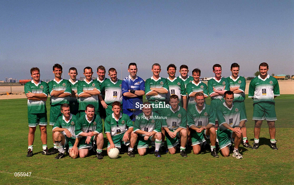 26 January 2001; The Dubai Celts team in attendance during the Eircell GAA All Stars Exibition game at Dubai Rugby Ground in Dubai, United Arab Emirates. Photo by Ray McManus/Sportsfile