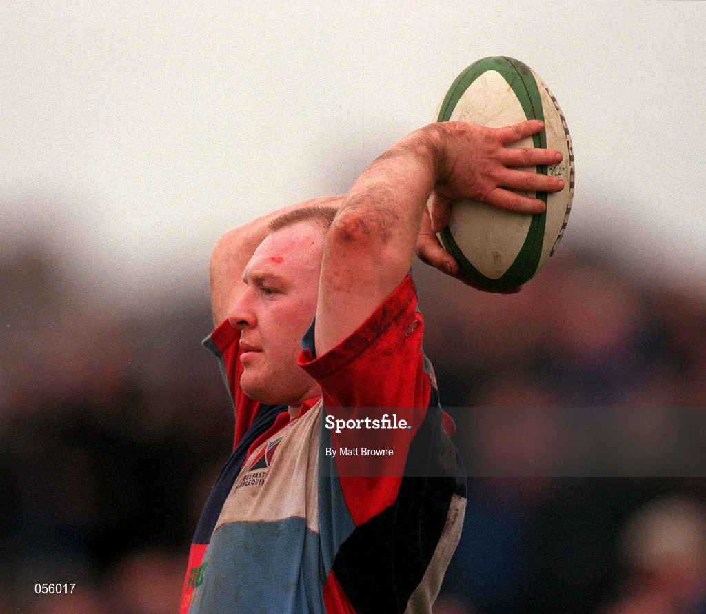 27 January 2001; Richie Weir of Belfast Harlequins during the AIB All-Ireland League Division 1 match between Galwegians RFC and Belfast Harlequins RFC at Crowley Park in Galway. Photo by Matt Browne/Sportsfile