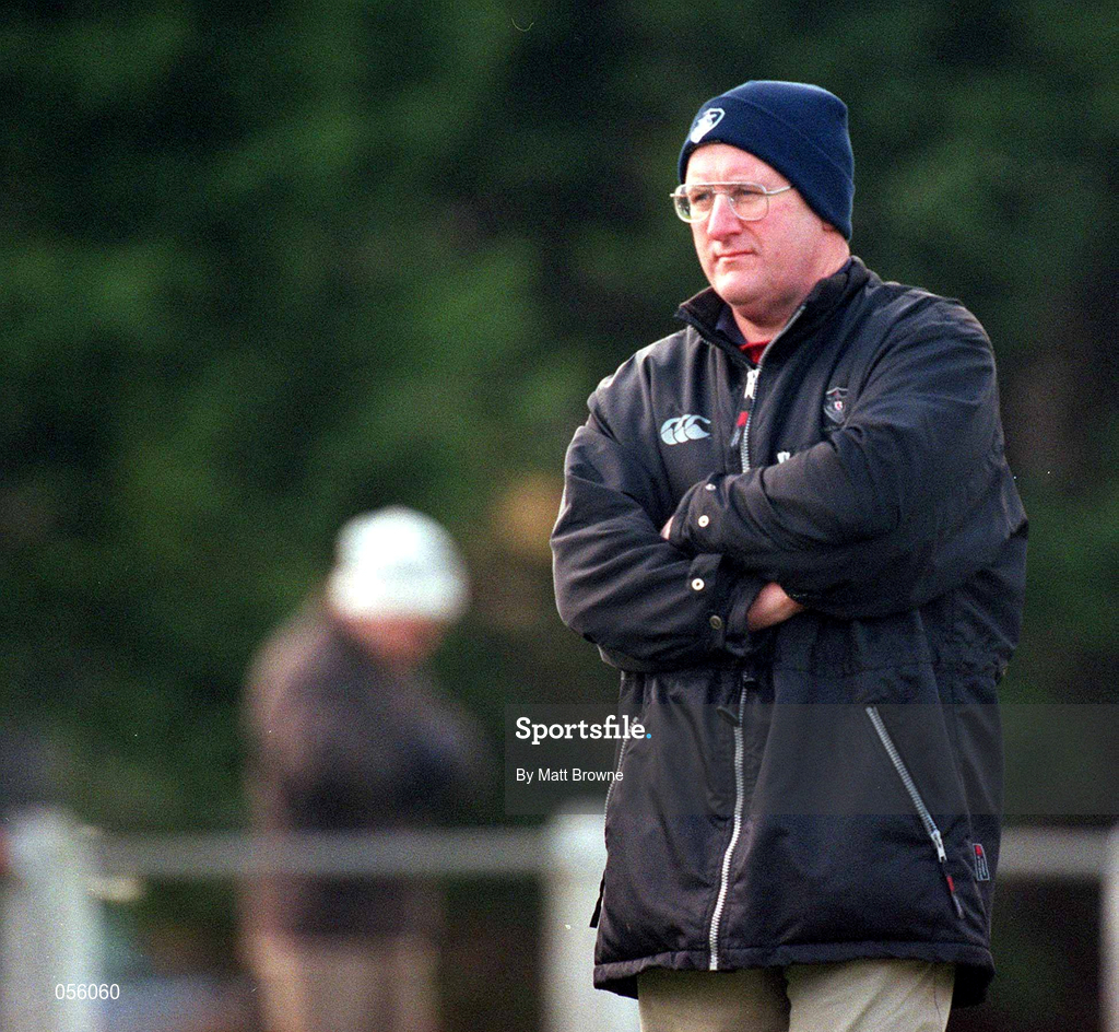 27 January 2001; Galwegians coach John Kingston prior to the AIB All-Ireland League Division 1 match between Galwegians RFC and Belfast Harlequins RFC at Crowley Park in Galway. Photo by Matt Browne/Sportsfile