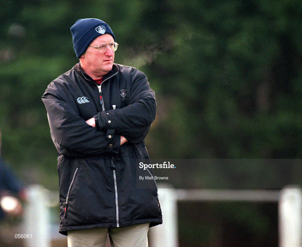 27 January 2001; Galwegians coach John Kingston prior to the AIB All-Ireland League Division 1 match between Galwegians RFC and Belfast Harlequins RFC at Crowley Park in Galway. Photo by Matt Browne/Sportsfile