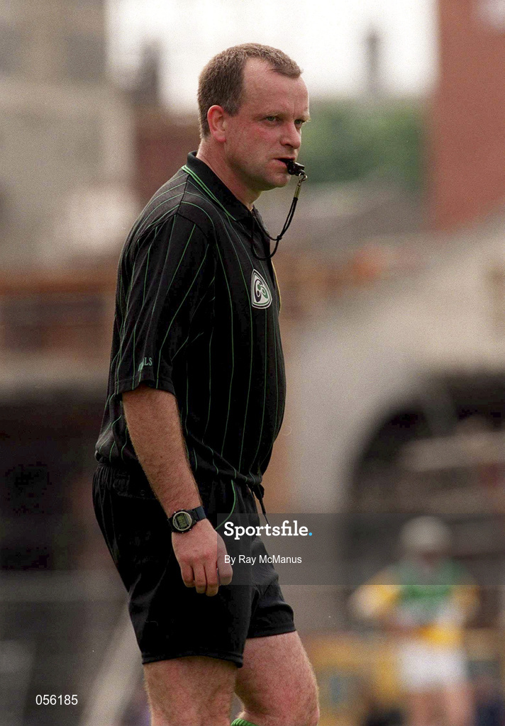 13 August 2000; Referee Tommy McIntyre during the All-Ireland Minor Hurling Championship Semi-Final match between Galway and Offaly at Croke Park in Dublin. Photo by Ray McManus/Sportsfile