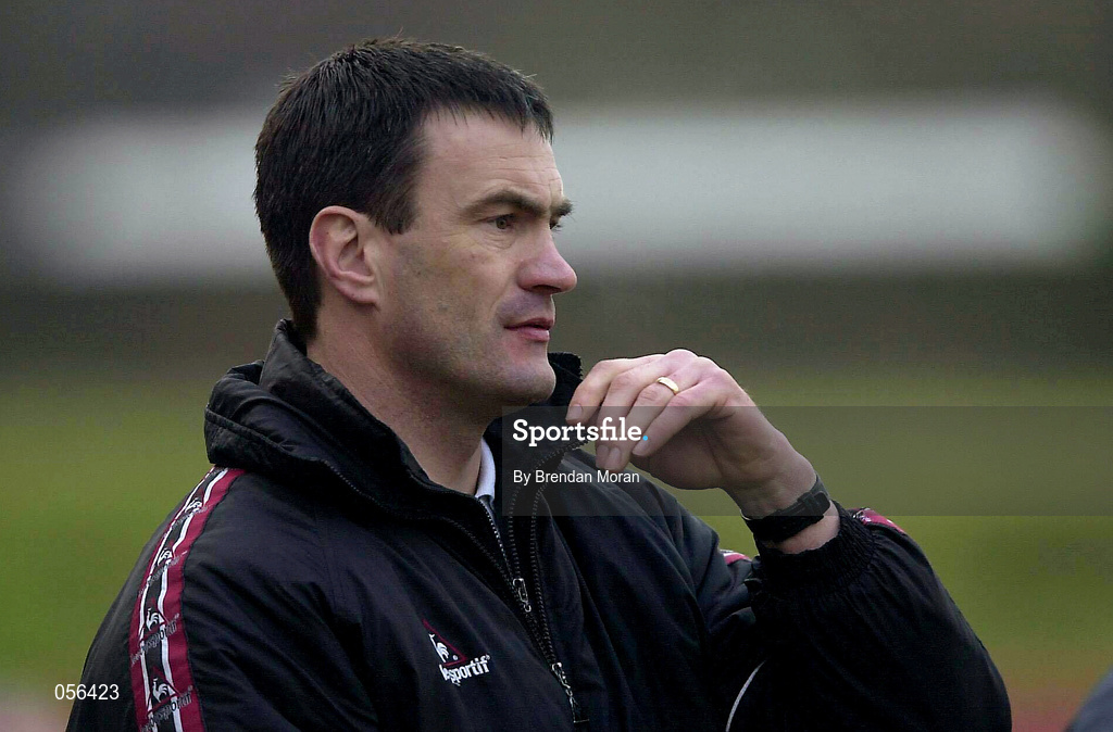 21 January 2001; Cork City manager Derek Mountfield during the Eircom League Premier Division match between Cork City and Shelbourne at Turner's Cross in Cork. Photo by Brendan Moran/Sportsfile