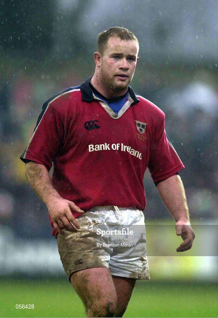 20 January 2001; Frankie Sheahan of Munster during the Heineken Cup Pool 4 Round 6 match between Munster and Castres at Musgrave Park in Cork Photo by Brendan Moran/Sportsfile