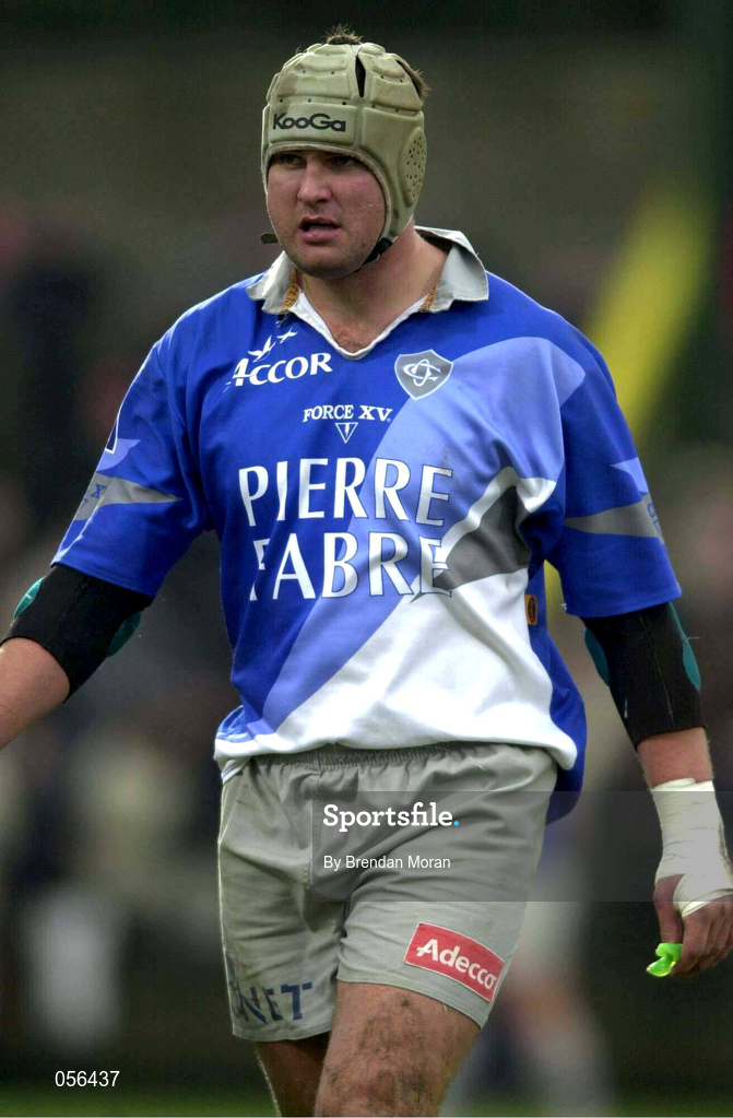 20 January 2001; Jeremy Davidson of Castres during the Heineken Cup Pool 4 Round 6 match between Munster and Castres at Musgrave Park in Cork Photo by Brendan Moran/Sportsfile