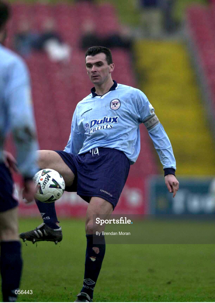 21 January 2001; Pat Scully of Shelbourne during the Eircom League Premier Division match between Cork City and Shelbourne at Turner's Cross in Cork. Photo by Brendan Moran/Sportsfile