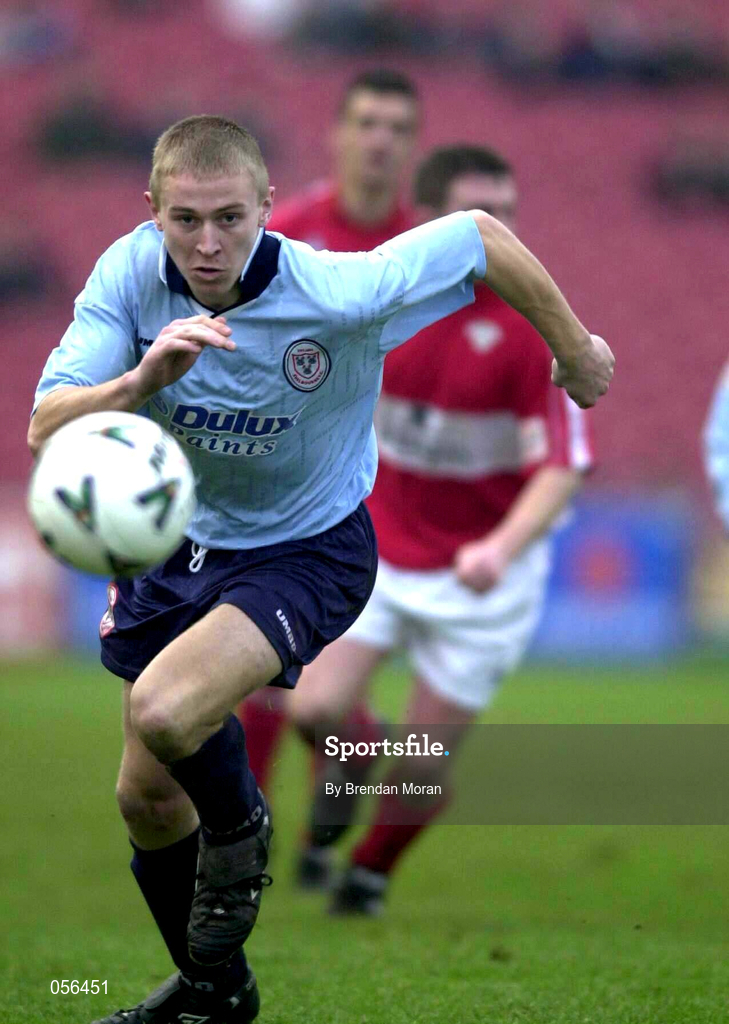 21 January 2001; Richie Foran of Shelbourne during the Eircom League Premier Division match between Cork City and Shelbourne at Turner's Cross in Cork. Photo by Brendan Moran/Sportsfile
