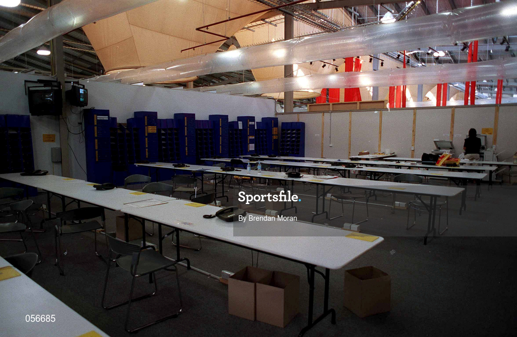 2 October 2000; A general view of the press facilities at Stadium Australia in Sydney Olympic Park in Sydney, Australia. Photo by Brendan Moran/Sportsfile