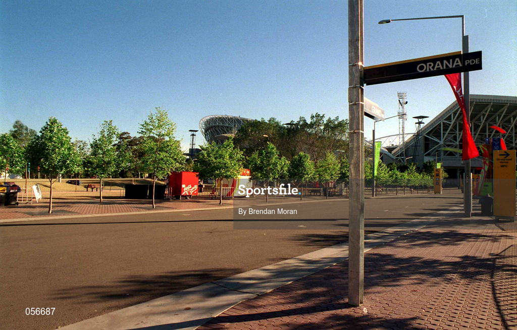 2 October 2000; A general view of the outside of Stadium Australia in Sydney Olympic Park in Sydney, Australia. Photo by Brendan Moran/Sportsfile