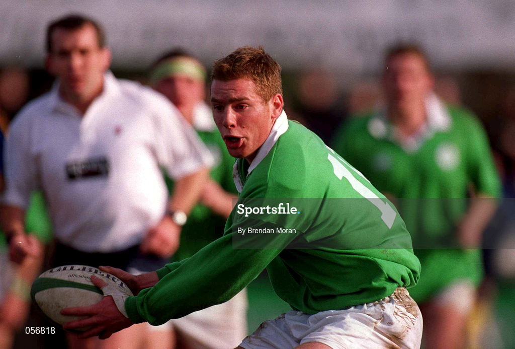 16 February 2001; Gavin Duffy of Ireland during the U21 Rugby International match between Ireland and France at Templeville Road in Dublin. Photo by Brendan Moran/Sportsfile