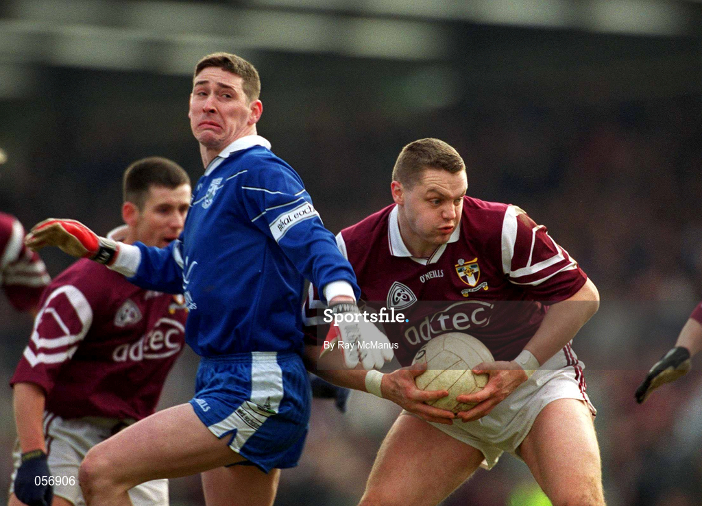 18 February 2001; Liam Moffatt of Crossmolina Deel Rovers in action against Bellaghy Wolfe Tones during the AIB All-Ireland Senior Club Football Championship Semi-Final match between Crossmolina Deel Rovers v Bellaghy Wolfe Tones at Brewster Park in Enniskillen, Fermanagh. Photo by Ray McManus/Sportsfile