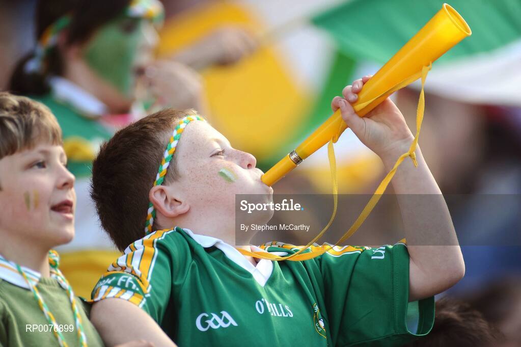 13 September 2009; An Offaly supporter during the game. Gala All-Ireland Junior Camogie Championship Final, Offaly v Waterford, Croke Park, Dublin. Picture credit: Stephen McCarthy / SPORTSFILE