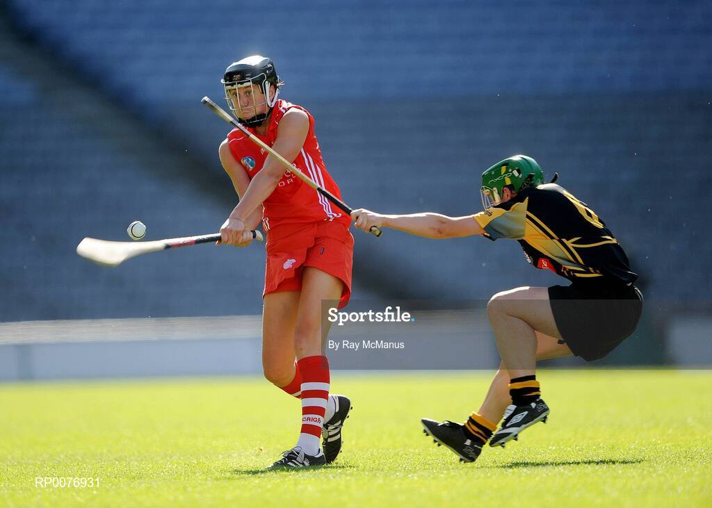 13 September 2009; Gemma O'Connor, Cork, in action against Amy Butler, Kilkenny. Gala All-Ireland Senior Camogie Championship Final, Cork v Kilkenny, Croke Park, Dublin. Picture credit: Ray McManus / SPORTSFILE