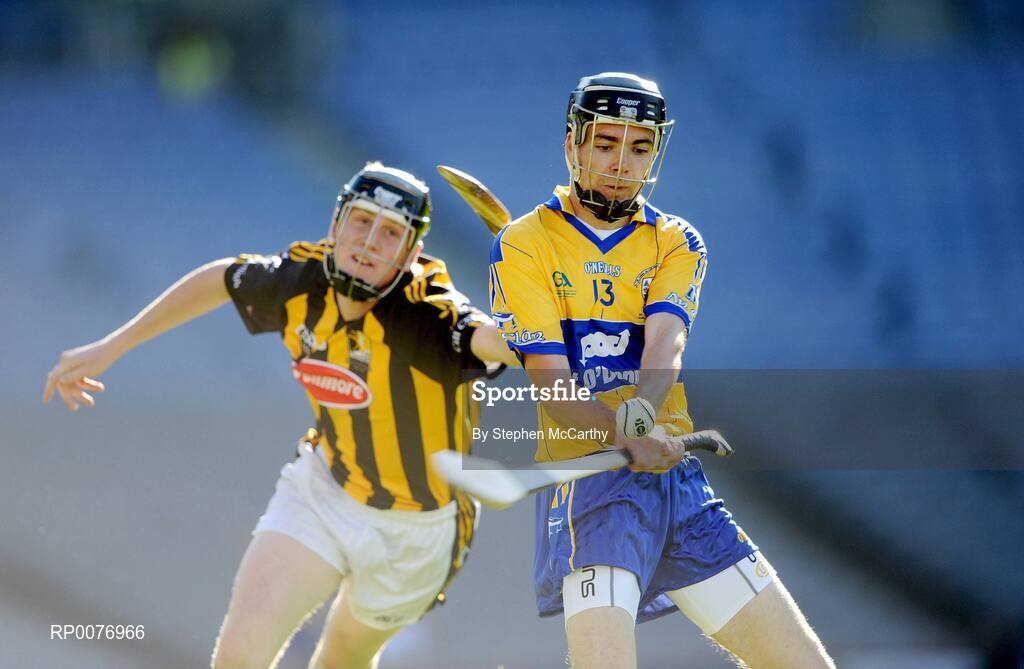 13 September 2009; Conor Tierney, Clare, in action against Lester Ryan, Kilkenny. Bord Gais Energy GAA All-Ireland U21 Hurling Championship Final, Clare v Kilkenny, Croke Park, Dublin. Picture credit: Stephen McCarthy / SPORTSFILE