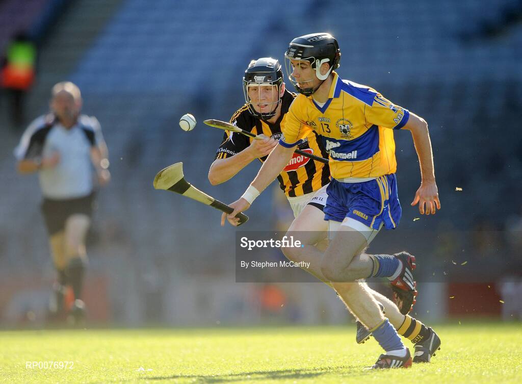 13 September 2009; Conor Tierney, Clare, in action against Lester Ryan, Kilkenny. Bord Gais Energy GAA All-Ireland U21 Hurling Championship Final, Clare v Kilkenny, Croke Park, Dublin. Picture credit: Stephen McCarthy / SPORTSFILE