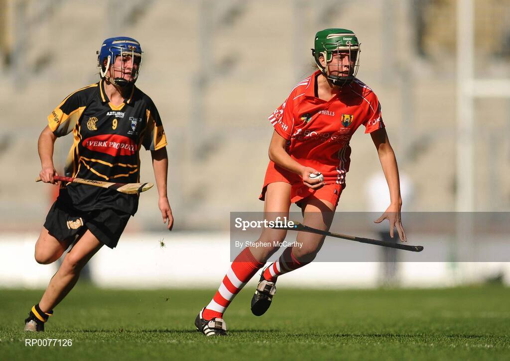 13 September 2009; Orla Cotter, Cork, in action against Ann Dalton, Kilkenny. Gala All-Ireland Senior Camogie Championship Final, Cork v Kilkenny, Croke Park, Dublin. Picture credit: Stephen McCarthy / SPORTSFILE