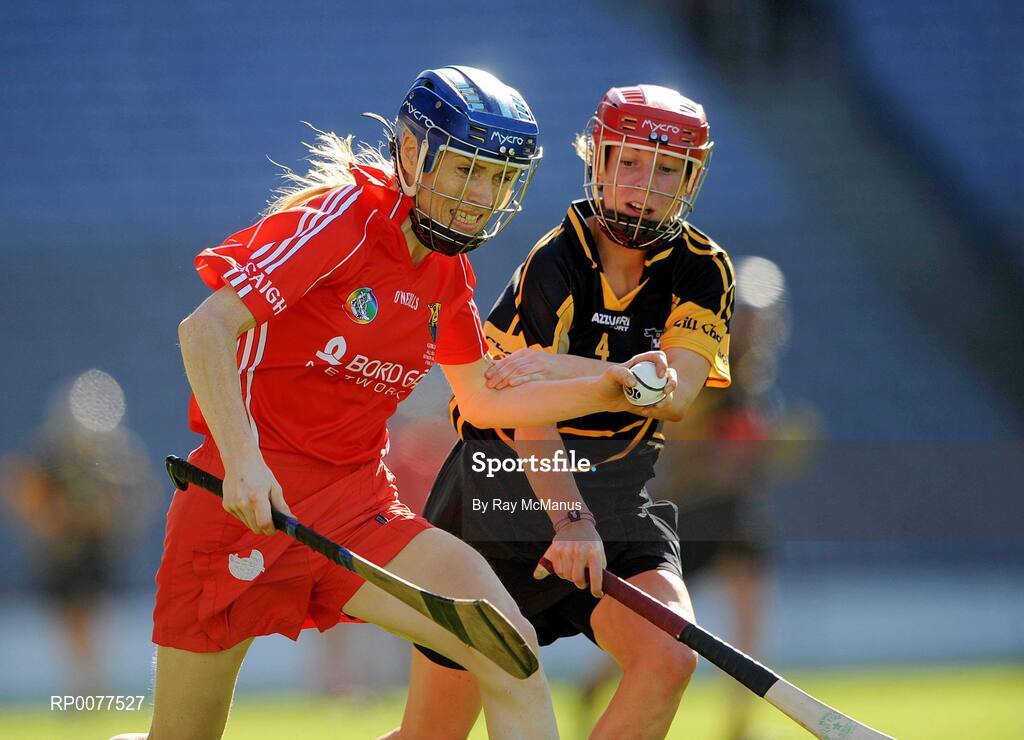 13 September 2009; Rachel Moloney, Cork, in action against Jacqui Frisby, Kilkenny. Gala All-Ireland Senior Camogie Championship Final, Cork v Kilkenny, Croke Park, Dublin. Picture credit: Ray McManus / SPORTSFILE