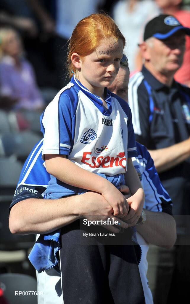 13 September 2009; A Waterford fan shows her disappointment after the match. Gala All-Ireland Junior Camogie Championship Final, Offaly v Waterford, Croke Park, Dublin. Picture credit: Brian Lawless / SPORTSFILE