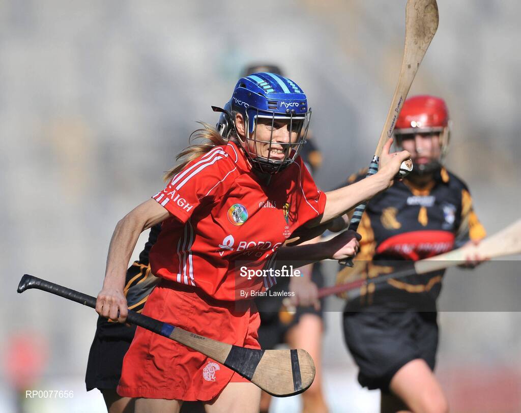 13 September 2009; Rachel Moloney, Cork, in action against Catherine Doherty, Kilkenny. Gala All-Ireland Senior Camogie Championship Final, Cork v Kilkenny, Croke Park, Dublin. Picture credit: Brian Lawless / SPORTSFILE