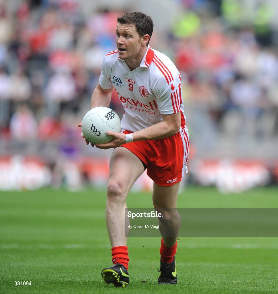 23 August 2009; Enda McGinley, Tyrone. GAA Football All-Ireland Senior Championship Semi-Final, Tyrone v Cork, Croke Park, Dublin. Picture credit: Oliver McVeigh / SPORTSFILE
