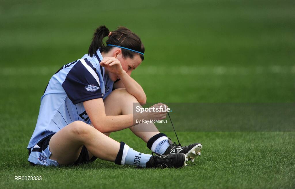 27 September 2009; Dublin corner-forward Lyndsey Davey after the game. TG4 All-Ireland Ladies Football Senior Championship Final, Cork v Dublin, Croke Park, Dublin. Picture credit: Ray McManus / SPORTSFILE