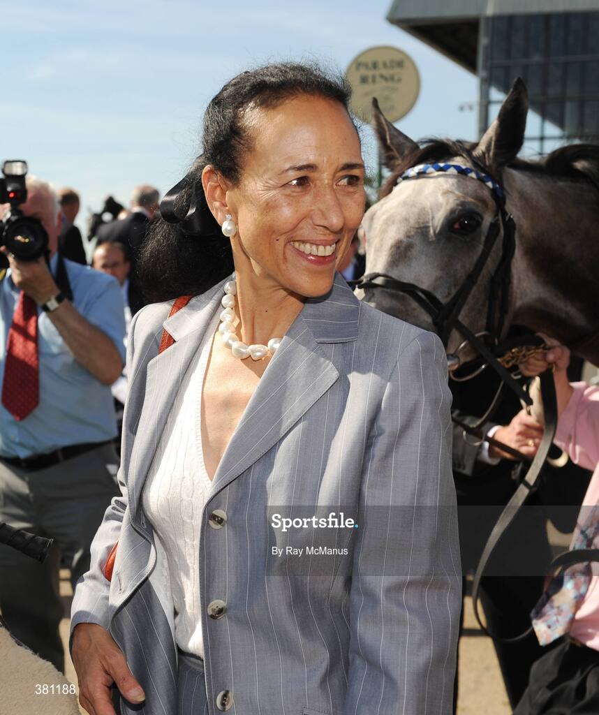 12 September 2009;  Lady O'Reilly after Chilese White had won the Irish National Stud Blandford Stakes. The Curragh Racecourse, Co. Kildare. Picture credit: Ray McManus / SPORTSFILE